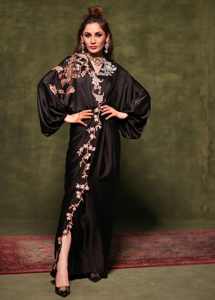 Shamaeel Ansari Pret Embroidered Charmeuse Silk Kaftan CE-09