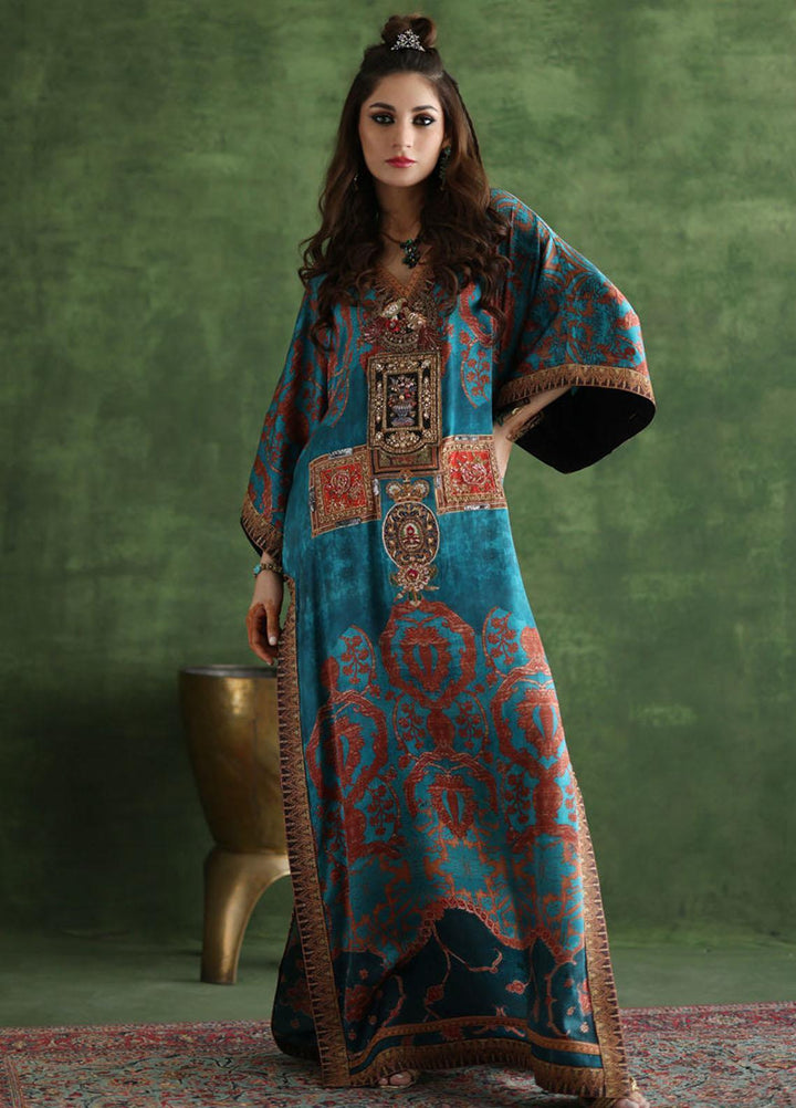 Shamaeel Ansari Pret Embroidered Charmeuse Silk Kaftan CE-10