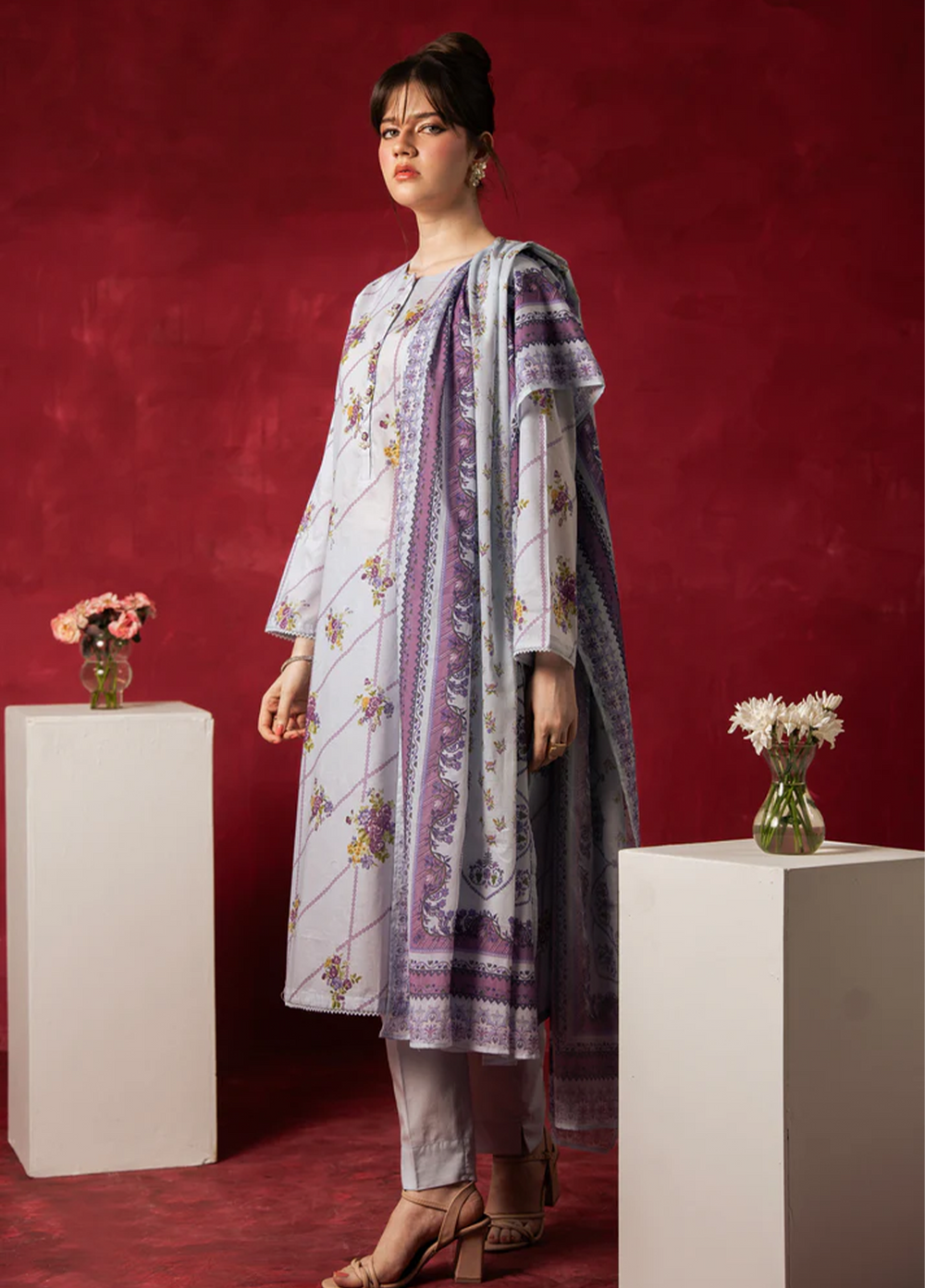 Zoe by Zeen RTW Printed Lawn 3 Piece Suit ZN26UZL WFM36601 - Casual Collection