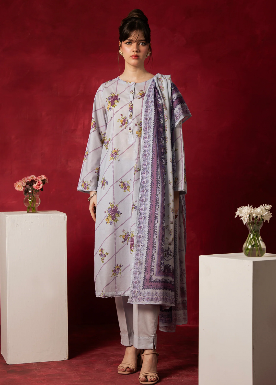 Zoe by Zeen RTW Printed Lawn 3 Piece Suit ZN26UZL WFM36601 - Casual Collection