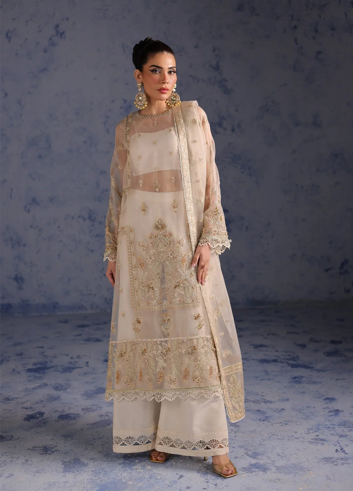 Amoris by Imran Ramzan Embroidered Organza 3 Piece Suit Couronne de Perles - Wedding Collection