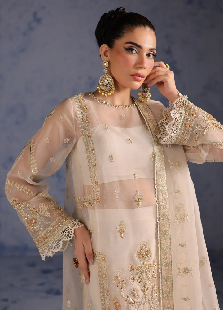 Amoris by Imran Ramzan Embroidered Organza 3 Piece Suit Couronne de Perles - Wedding Collection