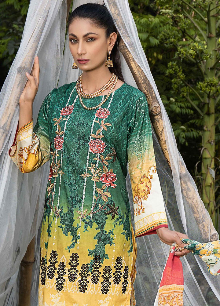 Creaze Embroidered Lawn Suit Unstitched 3 Piece CRE22S MSV-22031 Basil Boat - Luxury Collection