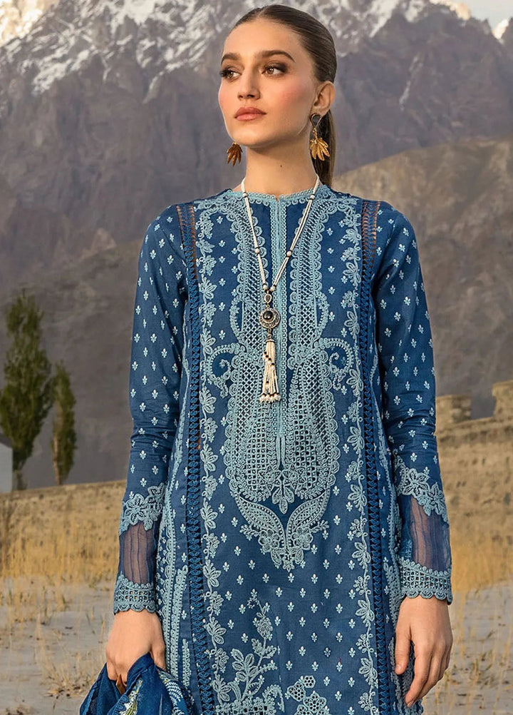 Crimson Embroidered Lawn Suit Unstitched 3 Piece CR24L D1B Dancing Paisleys - Summer Collection
