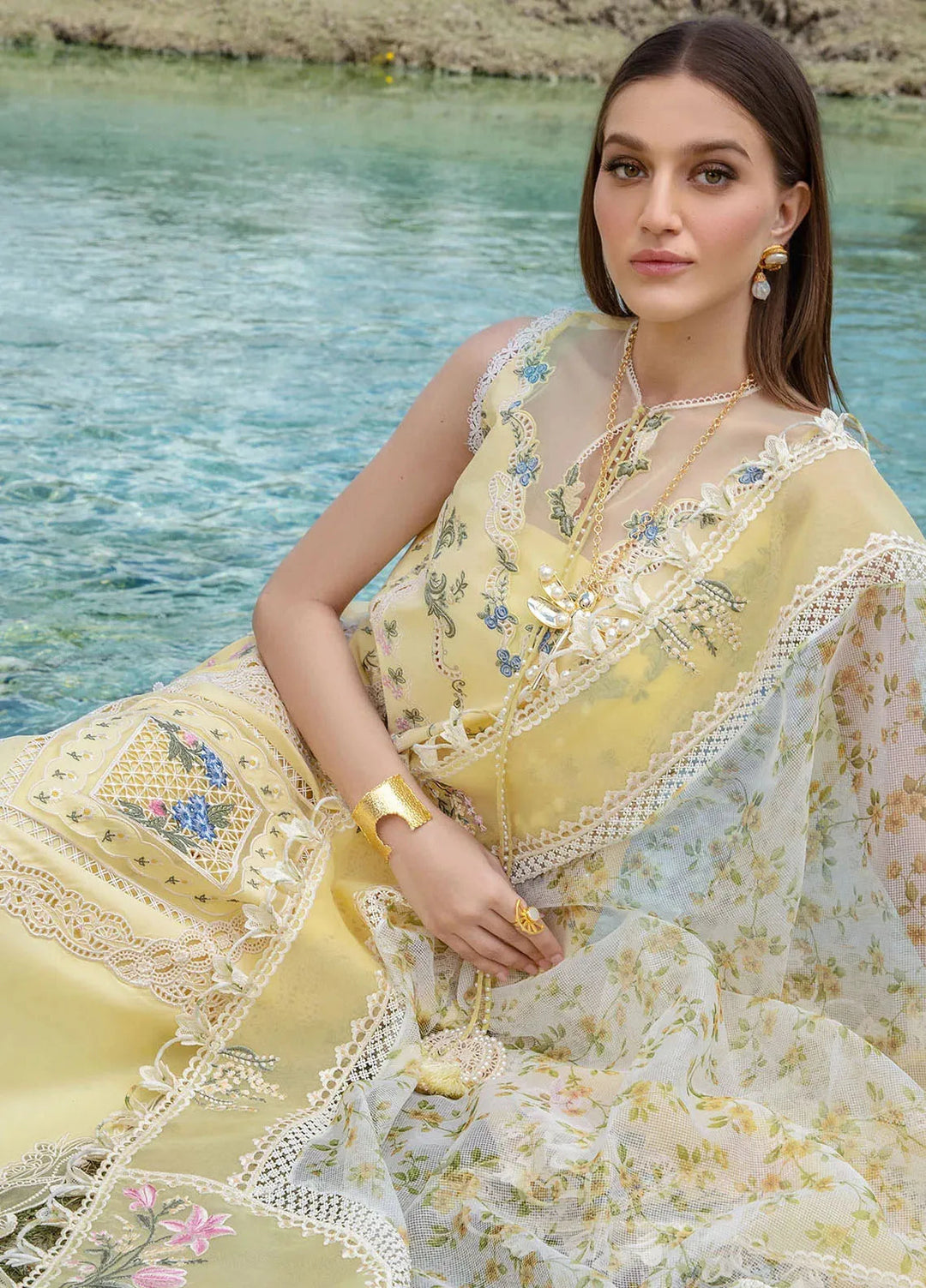 Crimson Embroidered Lawn Suit Unstitched 3 Piece CR24L D2A A French Brunch - Summer Collection