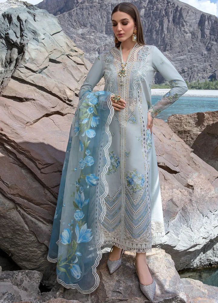 Crimson Embroidered Lawn Suit Unstitched 3 Piece CR24L D3A Forget Me Not - Summer Collection