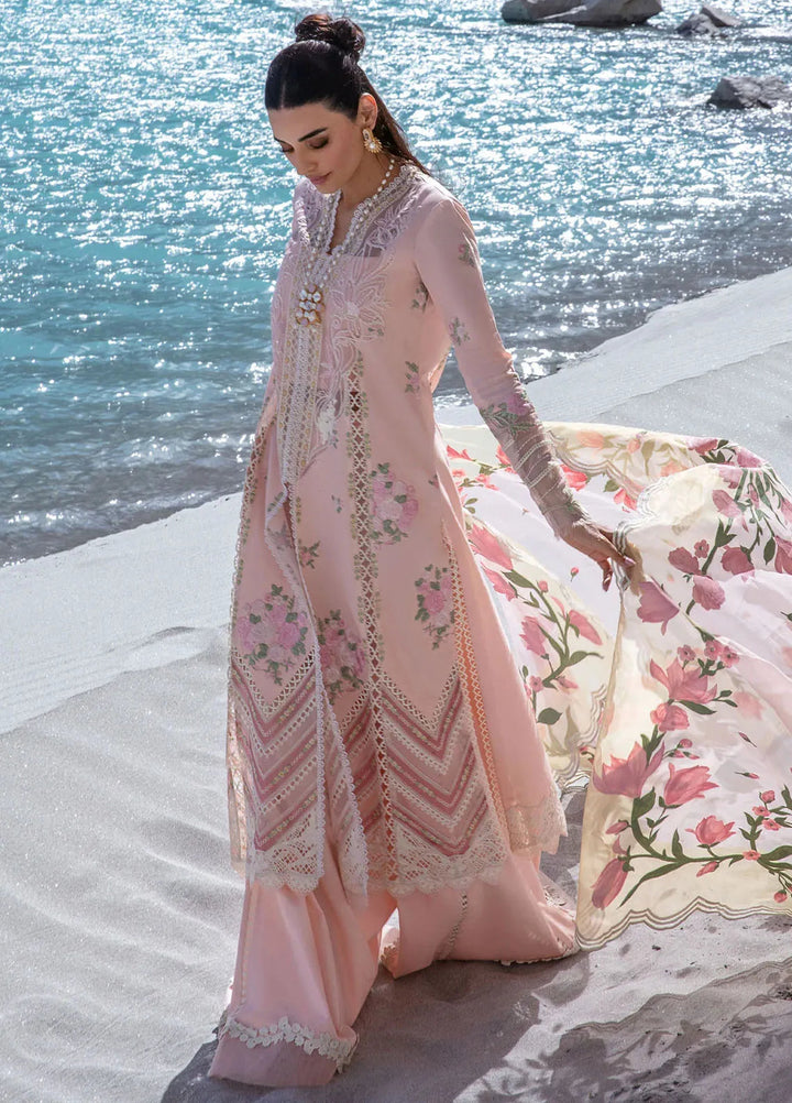 Crimson Embroidered Lawn Suit Unstitched 3 Piece CR24L D3B Forget Me Not - Summer Collection