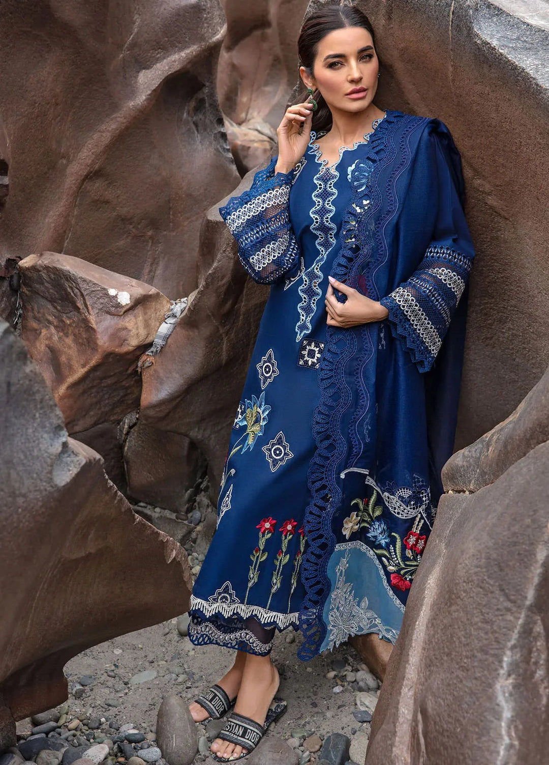 Crimson Embroidered Lawn Suit Unstitched 3 Piece CR24L D4A Into The Wild - Summer Collection