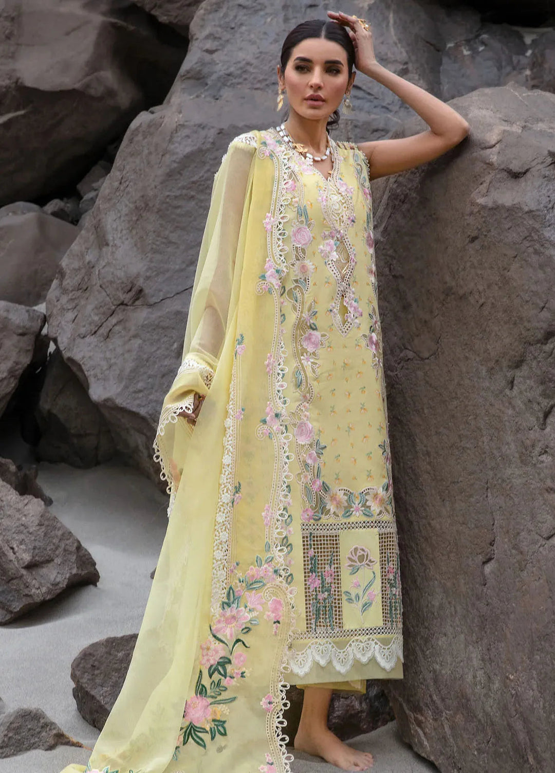 Crimson Embroidered Lawn Suit Unstitched 3 Piece CR24L D5A Believe In Her - Summer Collection