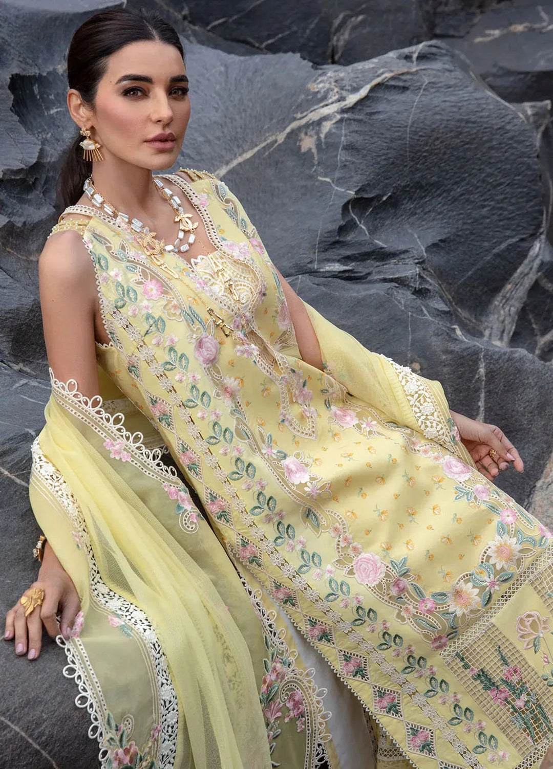 Crimson Embroidered Lawn Suit Unstitched 3 Piece CR24L D5A Believe In Her - Summer Collection