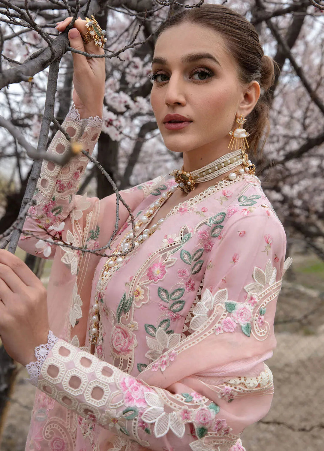 Crimson Embroidered Lawn Suit Unstitched 3 Piece CR24L D5B Believe In Her - Summer Collection