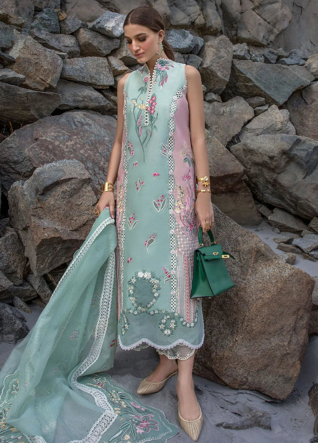 Crimson Embroidered Lawn Suit Unstitched 3 Piece CR24L D6A Sun Kissed - Summer Collection