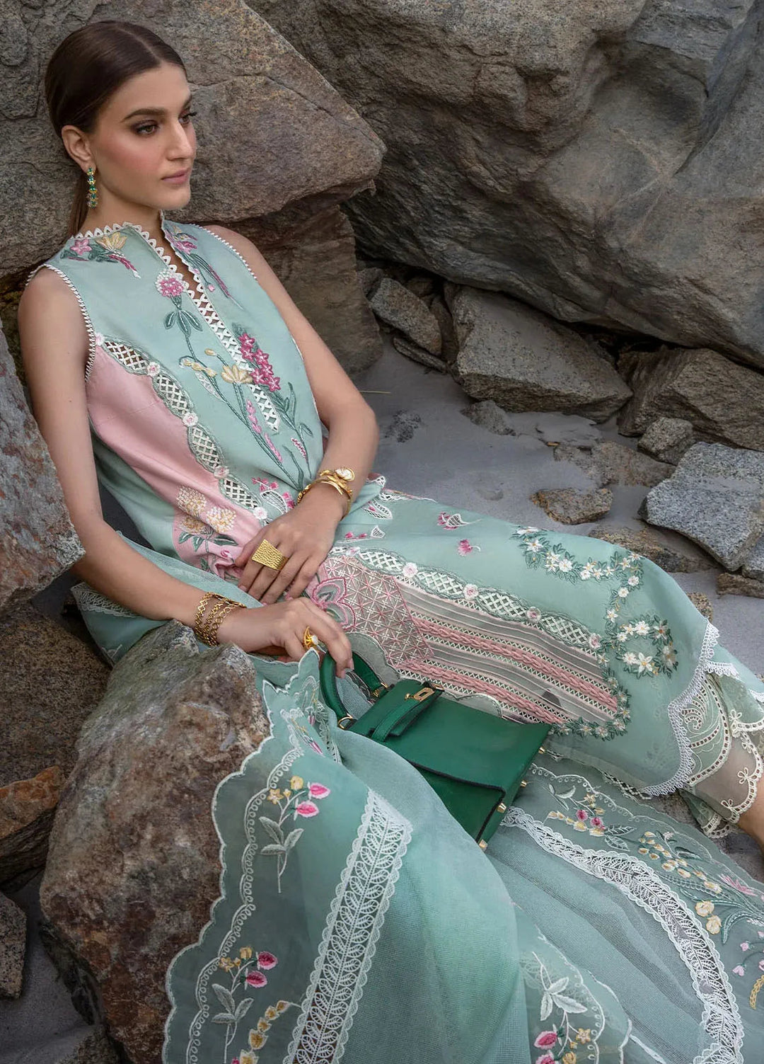 Crimson Embroidered Lawn Suit Unstitched 3 Piece CR24L D6A Sun Kissed - Summer Collection