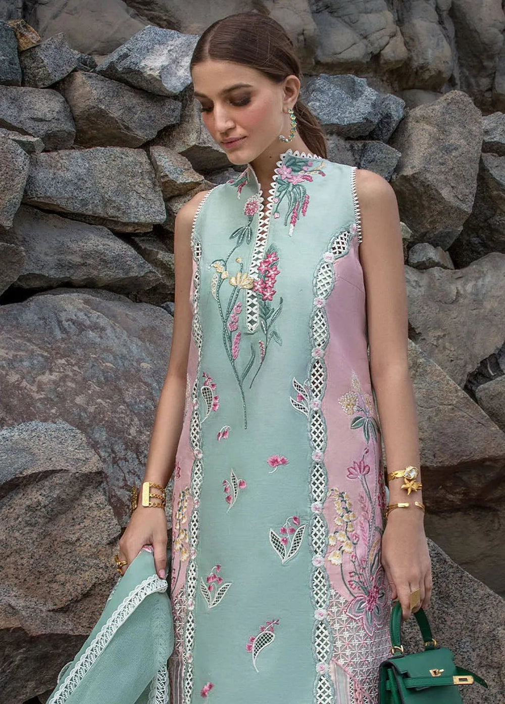 Crimson Embroidered Lawn Suit Unstitched 3 Piece CR24L D6A Sun Kissed - Summer Collection