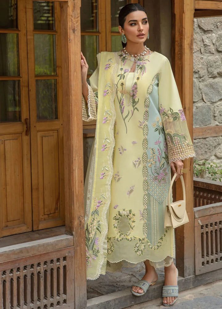 Crimson Embroidered Lawn Suit Unstitched 3 Piece CR24L D6B Sun Kissed - Summer Collection