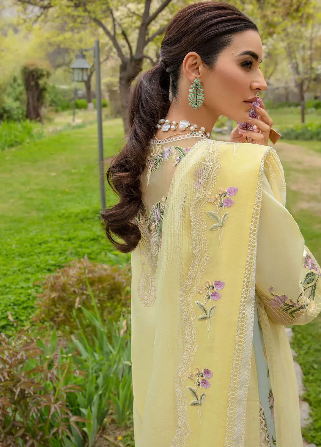 Crimson Embroidered Lawn Suit Unstitched 3 Piece CR24L D6B Sun Kissed - Summer Collection