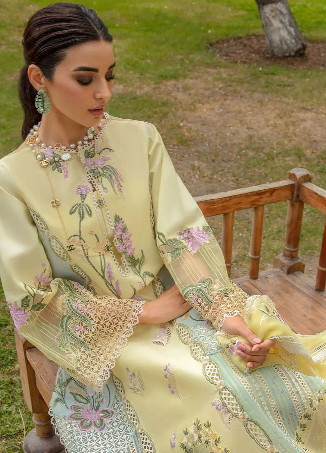 Crimson Embroidered Lawn Suit Unstitched 3 Piece CR24L D6B Sun Kissed - Summer Collection