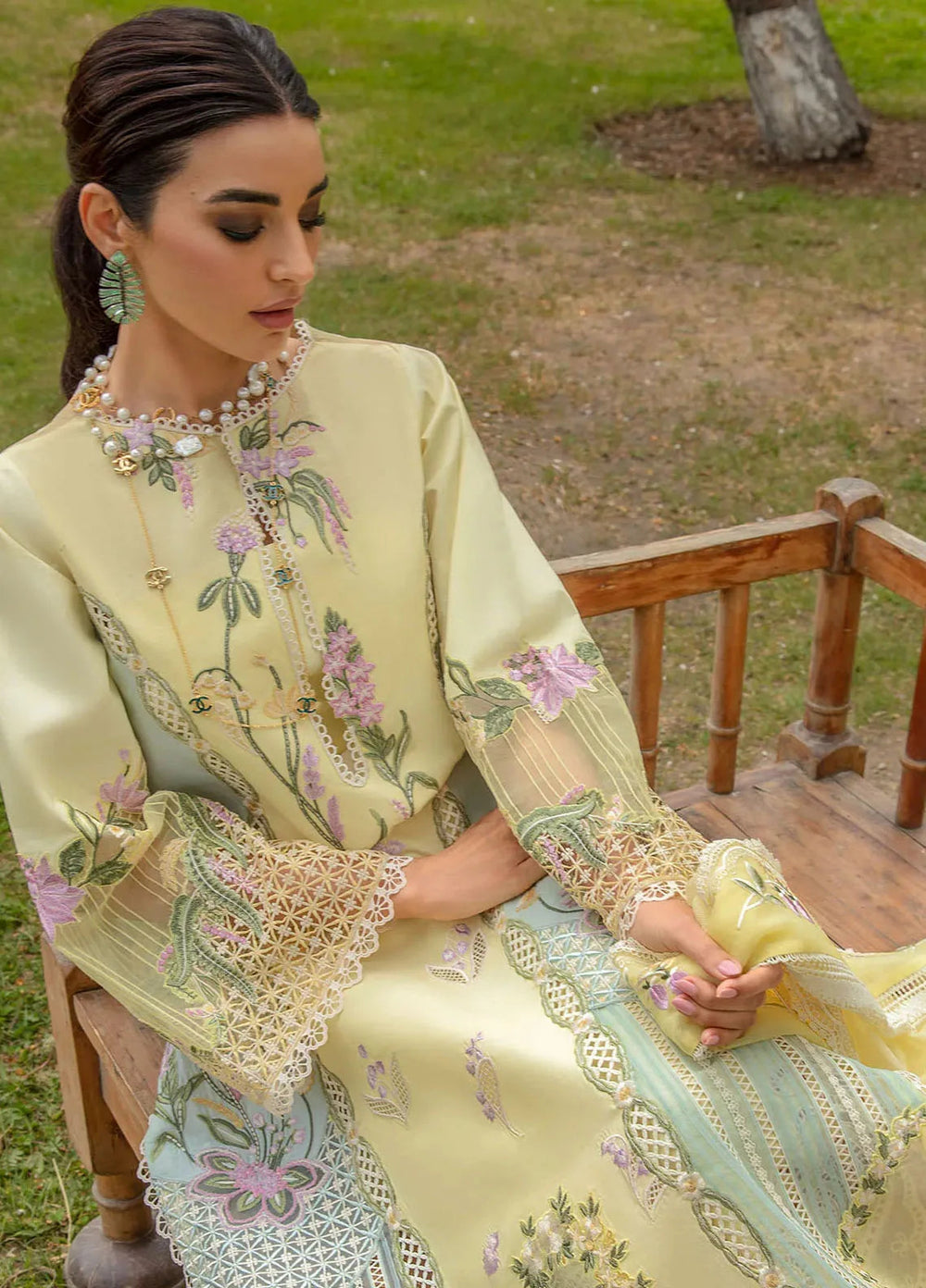 Crimson Embroidered Lawn Suit Unstitched 3 Piece CR24L D6B Sun Kissed - Summer Collection