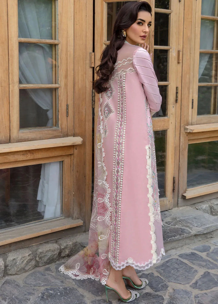 Crimson Embroidered Lawn Suit Unstitched 3 Piece CR24L D7B A Floral Mesh - Summer Collection