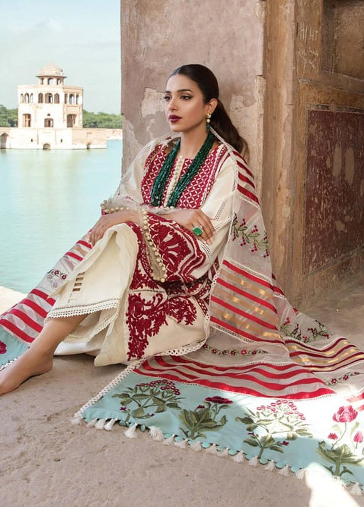 Crimson by Saira Shakira Embroidered Lawn Suits Unstitched 3 Piece CR21LS 3B-CRIMSON - Luxury Collection