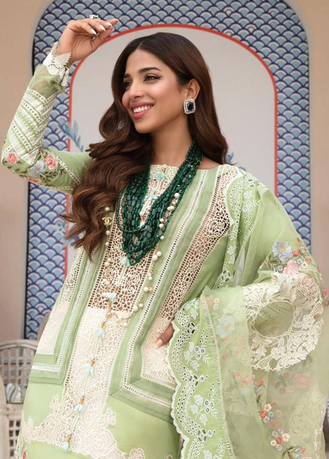 Crimson by Saira Shakira Embroidered Lawn Suits Unstitched 3 Piece CR21LS 5A-MINT - Luxury Collection