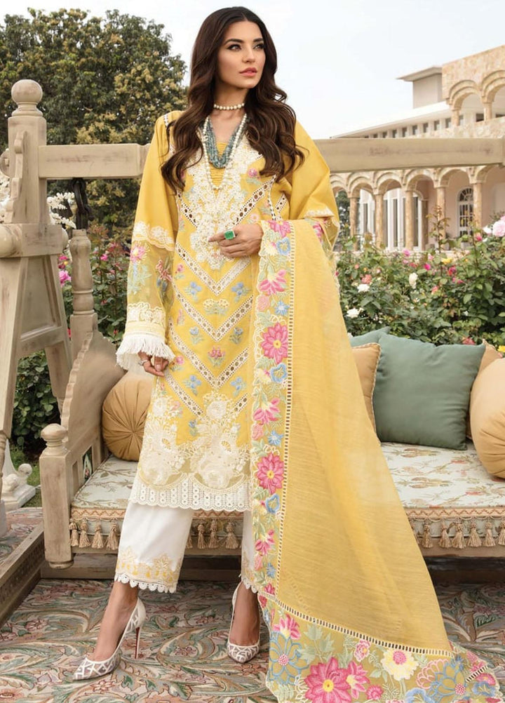 Crimson by Saira Shakira Embroidered Lawn Suits Unstitched 3 Piece CR21LS 6B-AMBER - Luxury Collection
