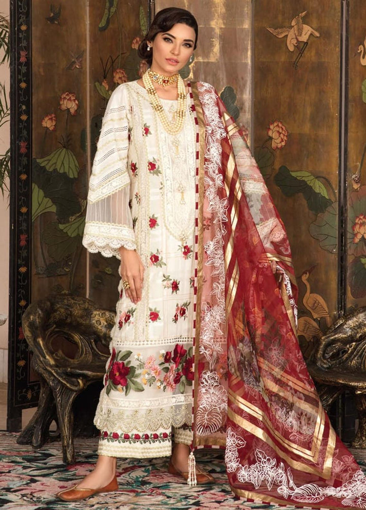 Crimson by Saira Shakira Embroidered Jacquard Suits Unstitched 3 Piece CR21LS 7B-SCARLET - Luxury Collection