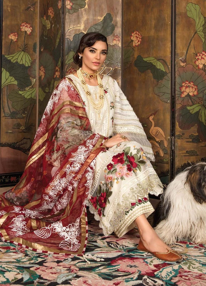 Crimson by Saira Shakira Embroidered Jacquard Suits Unstitched 3 Piece CR21LS 7B-SCARLET - Luxury Collection