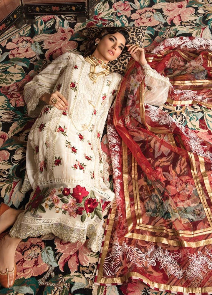 Crimson by Saira Shakira Embroidered Jacquard Suits Unstitched 3 Piece CR21LS 7B-SCARLET - Luxury Collection