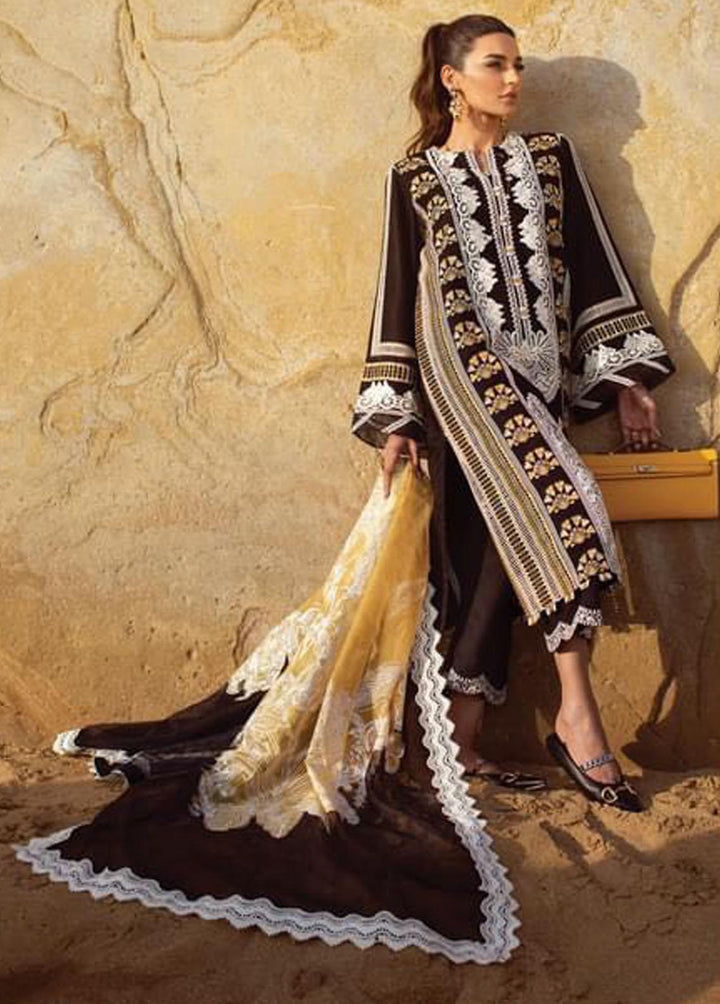 Crimson Embroidered Lawn Suits Unstitched 3 Piece CR22L 1B Onyx - Luxury Collection