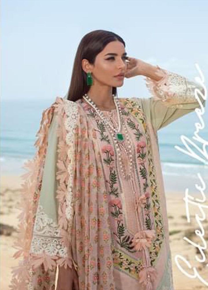 Crimson Embroidered Lawn Suits Unstitched 3 Piece CR22L 4A Sorbet Pink - Luxury Collection