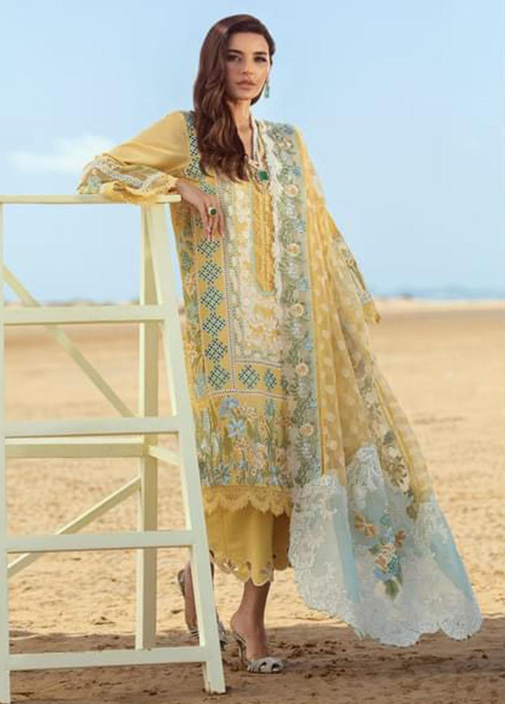 Crimson Embroidered Lawn Suits Unstitched 3 Piece CR22L 5A Amber - Luxury Collection