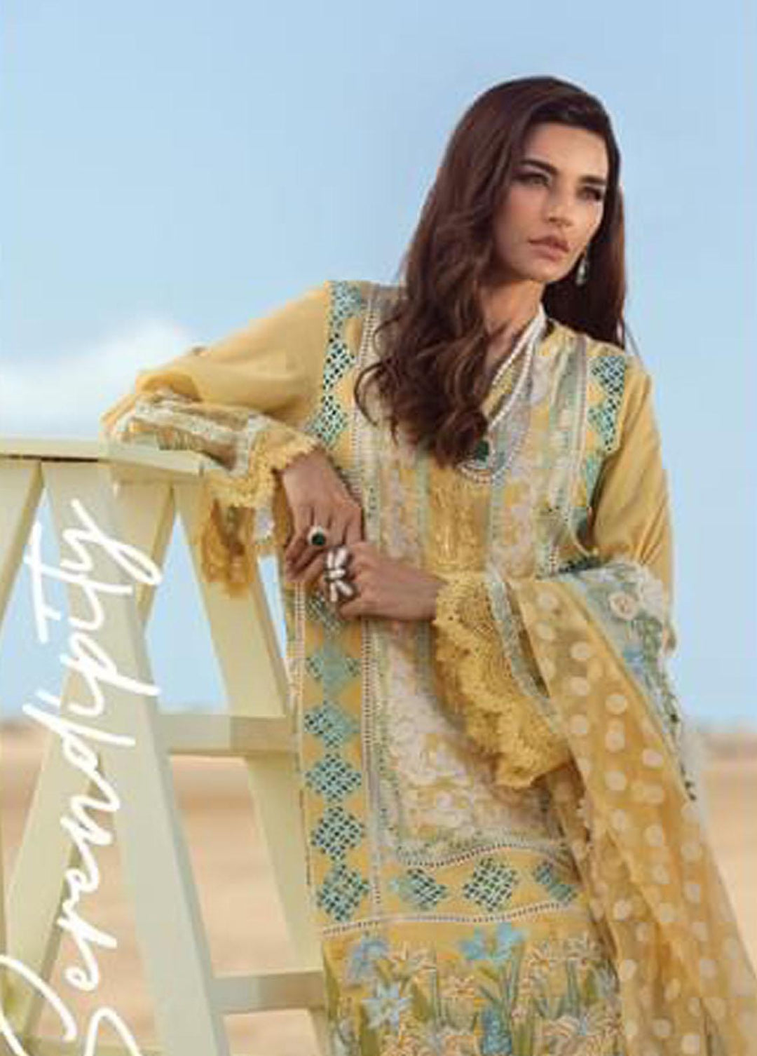 Crimson Embroidered Lawn Suits Unstitched 3 Piece CR22L 5A Amber - Luxury Collection