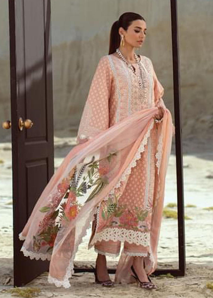 Crimson Embroidered Lawn Suits Unstitched 3 Piece CR22L 6A Cobalt - Luxury Collection