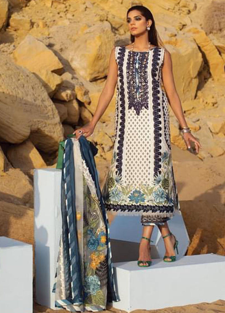 Crimson Embroidered Lawn Suits Unstitched 3 Piece CR22L 6B Blush - Luxury Collection