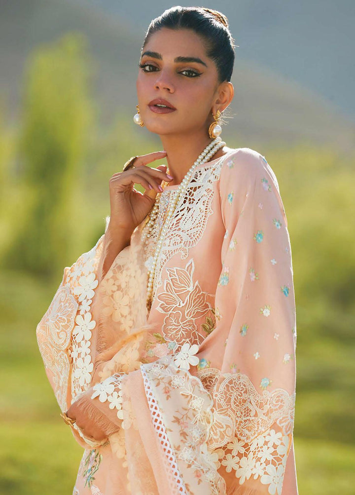 Crimson Embroidered Lawn Suits Unstitched 3 Piece CR23L 1B Dusty Pink - Summer Collection