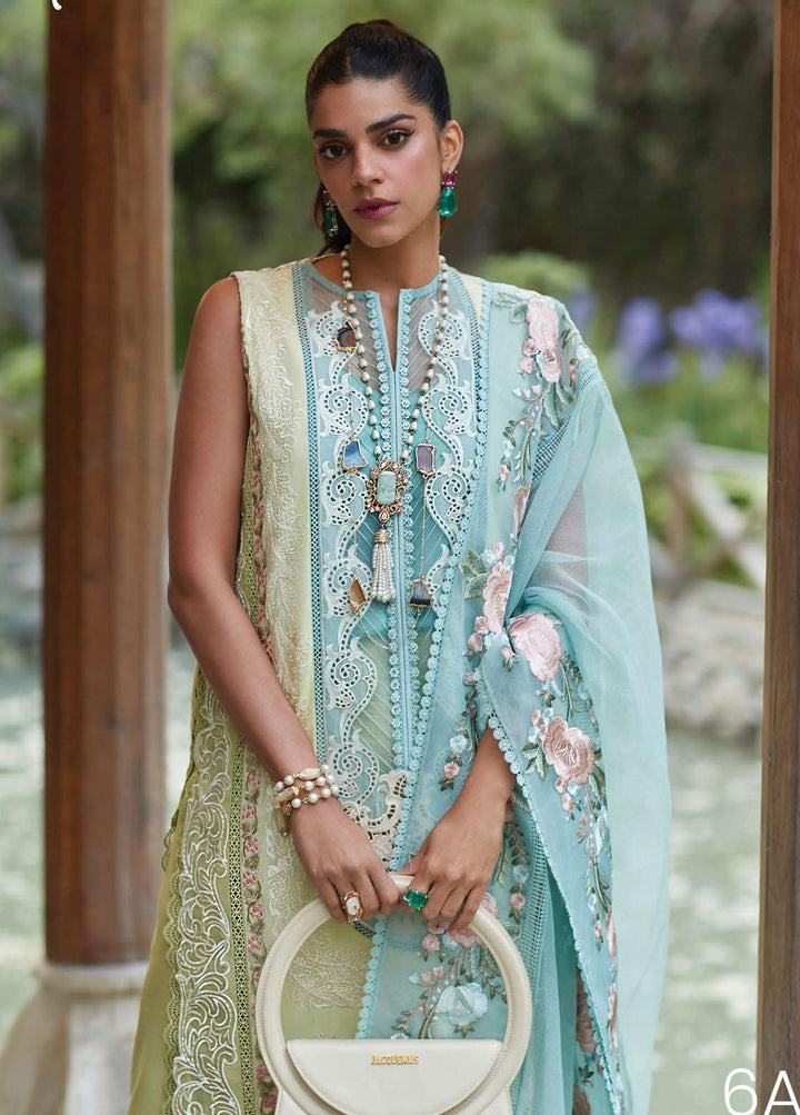 Crimson Embroidered Lawn Suits Unstitched 3 Piece CR23L 6A Lime - Summer Collection
