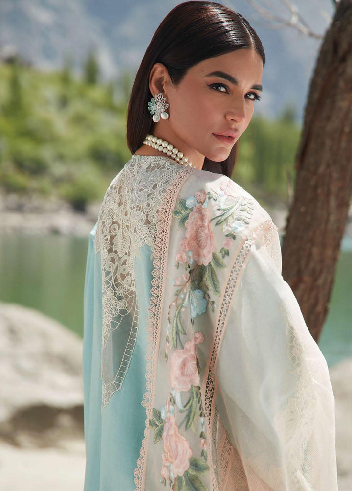 Crimson Embroidered Lawn Suits Unstitched 3 Piece CR23L 6B Sorbet Pink - Summer Collection