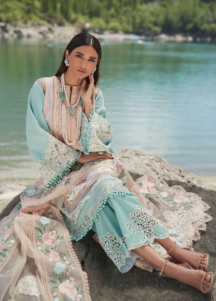 Crimson Embroidered Lawn Suits Unstitched 3 Piece CR23L 6B Sorbet Pink - Summer Collection
