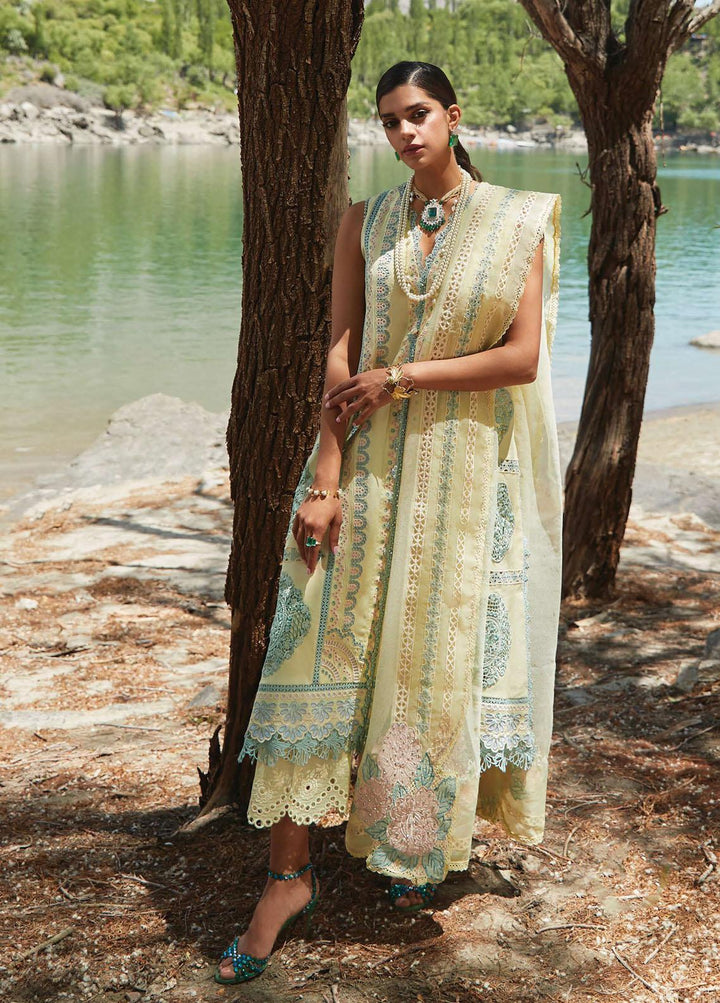 Crimson Embroidered Lawn Suits Unstitched 3 Piece CR23L 7B Lemon - Summer Collection