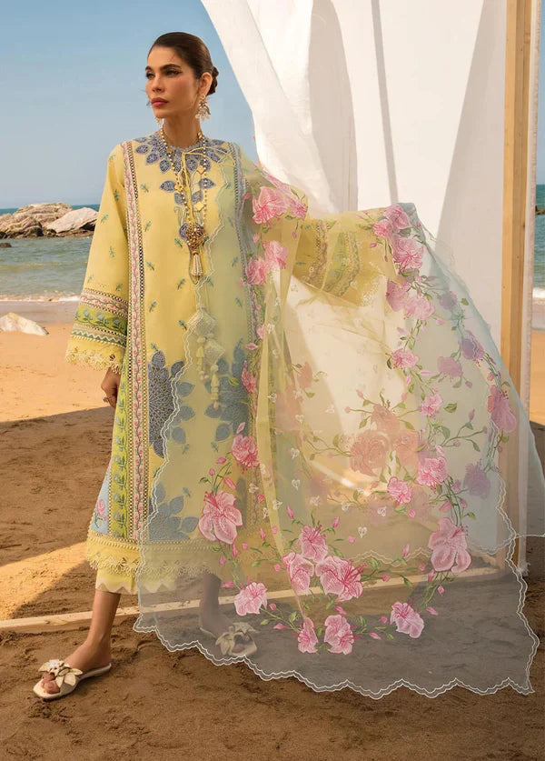 Crimson Embroidered Lawn Suits Unstitched 3 Piece CR23E An Ode to Cross Stitch D5B - Luxury Collection