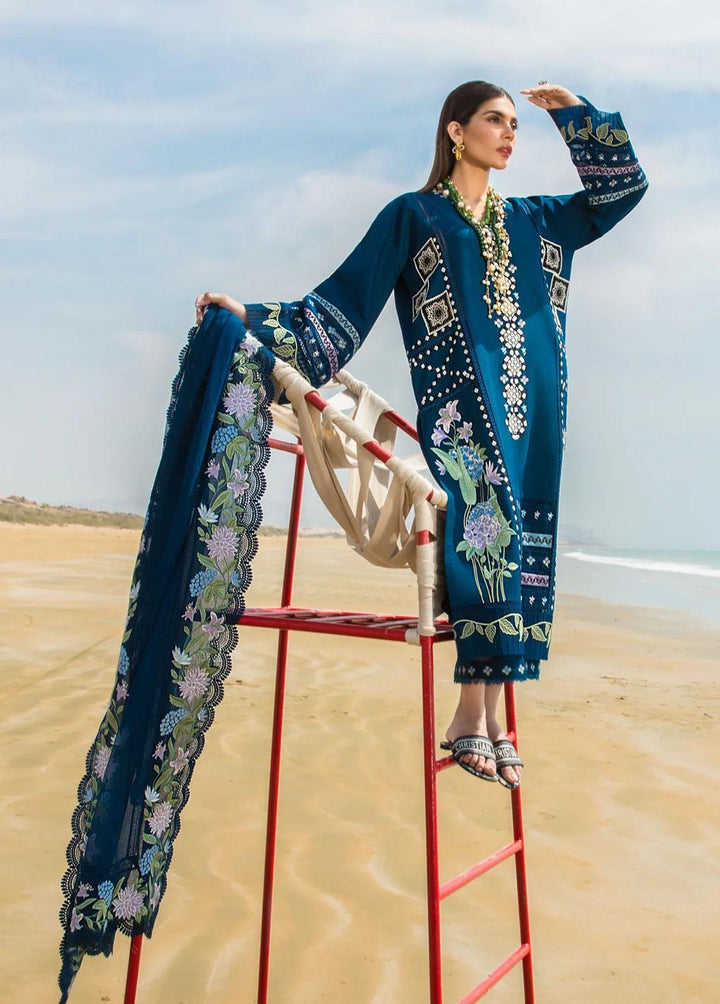 Crimson Embroidered Lawn Suits Unstitched 3 Piece CR23E Bohemian Summer D7A - Luxury Collection
