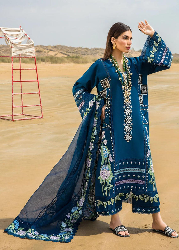 Crimson Embroidered Lawn Suits Unstitched 3 Piece CR23E Bohemian Summer D7A - Luxury Collection