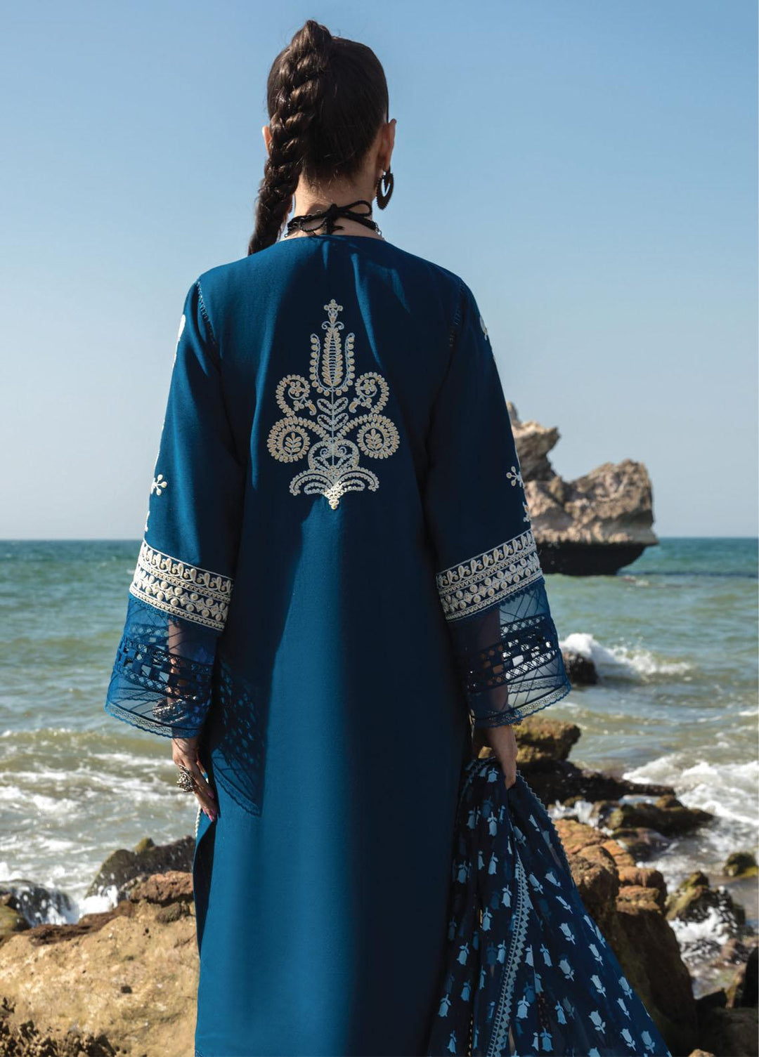 Crimson Embroidered Lawn Suits Unstitched 3 Piece CR23E Marori Dreams D4A - Luxury Collection