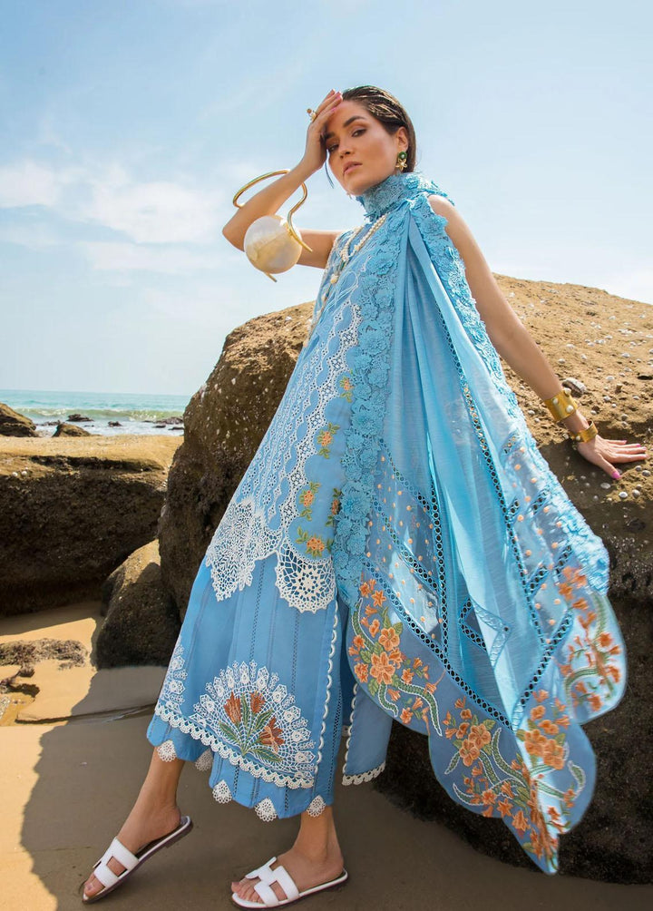 Crimson Embroidered Lawn Suits Unstitched 3 Piece CR23E Spring Blooms D3A - Luxury Collection