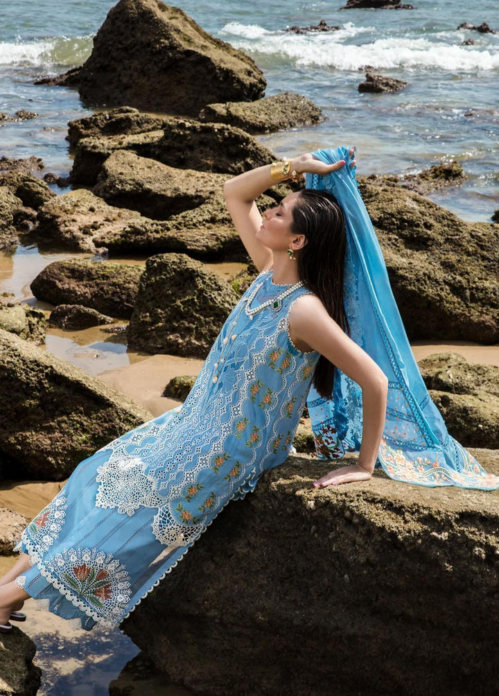 Crimson Embroidered Lawn Suits Unstitched 3 Piece CR23E Spring Blooms D3A - Luxury Collection