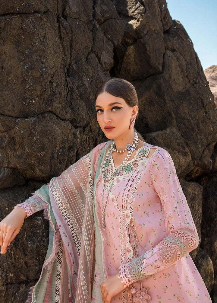 Crimson Embroidered Lawn Suits Unstitched 3 Piece CR23E Summer Rosettes D2A - Luxury Collection