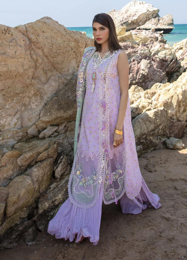 Crimson Embroidered Lawn Suits Unstitched 3 Piece CR23E Summer Rosettes D2B - Luxury Collection