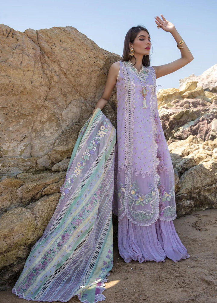 Crimson Embroidered Lawn Suits Unstitched 3 Piece CR23E Summer Rosettes D2B - Luxury Collection