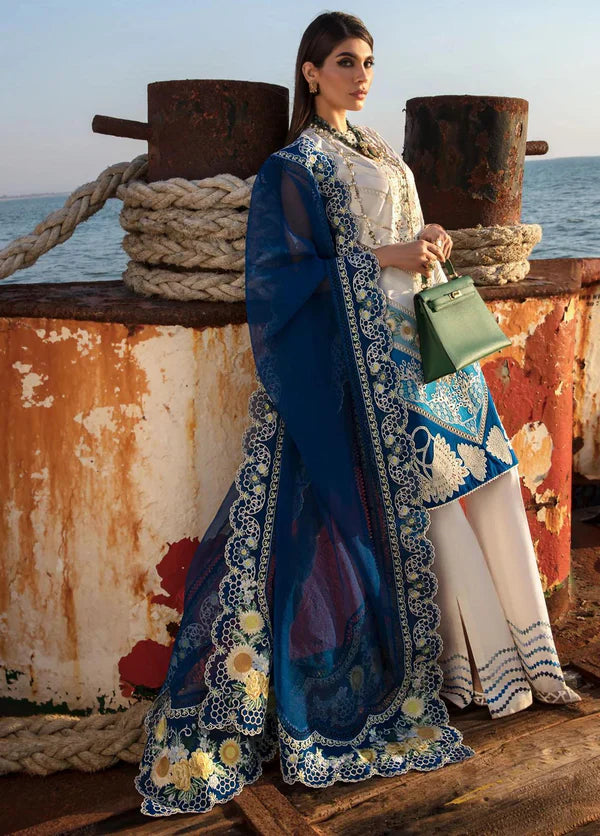 Crimson Embroidered Lawn Suits Unstitched 3 Piece CR23E Summery Medley D6A - Luxury Collection